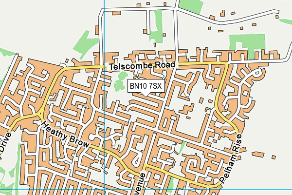 BN10 7SX map - OS VectorMap District (Ordnance Survey)