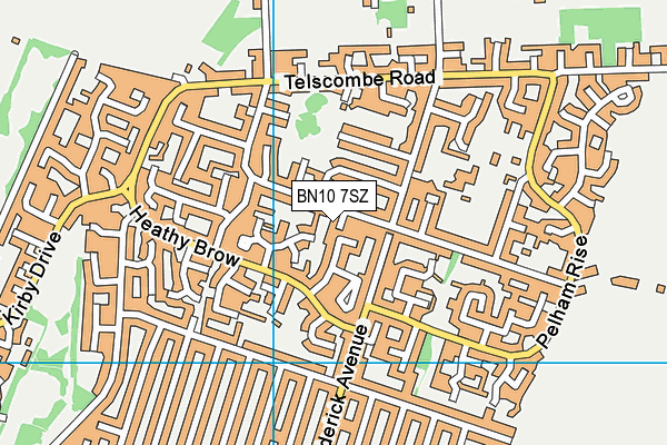 BN10 7SZ map - OS VectorMap District (Ordnance Survey)