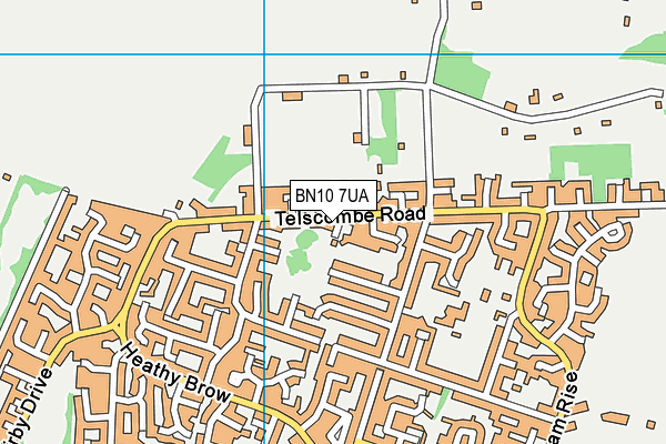 BN10 7UA map - OS VectorMap District (Ordnance Survey)