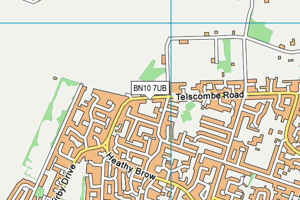 BN10 7UB map - OS VectorMap District (Ordnance Survey)