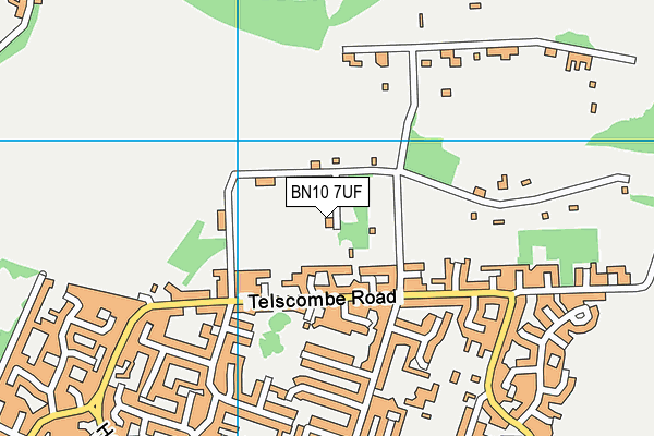 BN10 7UF map - OS VectorMap District (Ordnance Survey)