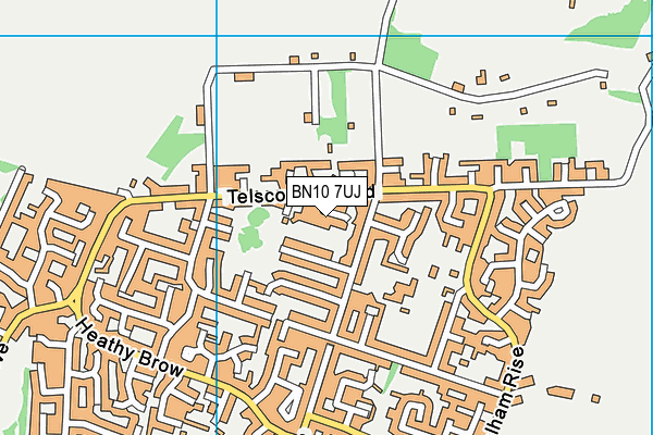 BN10 7UJ map - OS VectorMap District (Ordnance Survey)