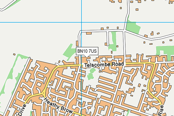 BN10 7US map - OS VectorMap District (Ordnance Survey)