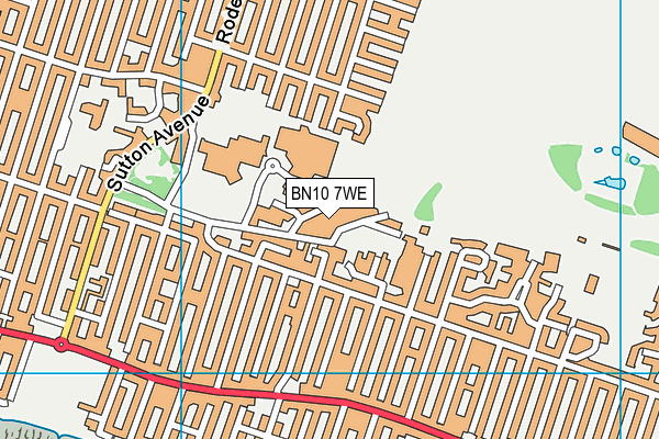 BN10 7WE map - OS VectorMap District (Ordnance Survey)