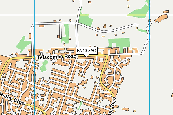 BN10 8AG map - OS VectorMap District (Ordnance Survey)