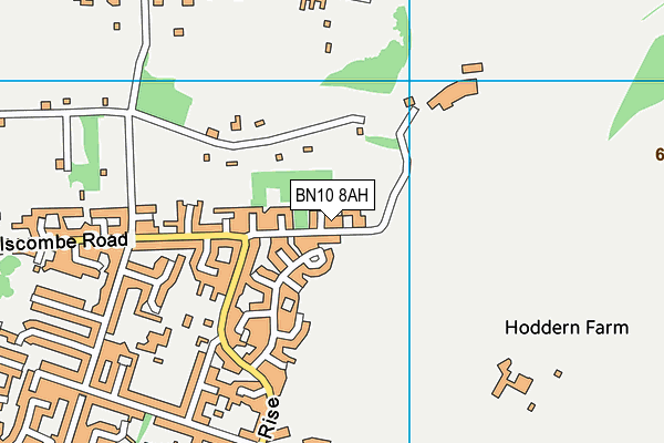 BN10 8AH map - OS VectorMap District (Ordnance Survey)