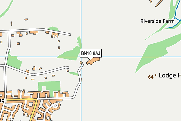 BN10 8AJ map - OS VectorMap District (Ordnance Survey)
