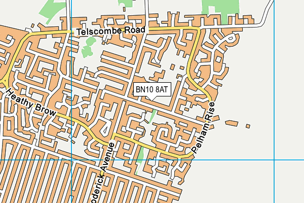 BN10 8AT map - OS VectorMap District (Ordnance Survey)