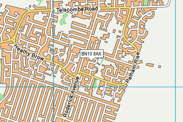 BN10 8AX map - OS VectorMap District (Ordnance Survey)