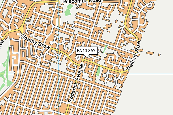 BN10 8AY map - OS VectorMap District (Ordnance Survey)