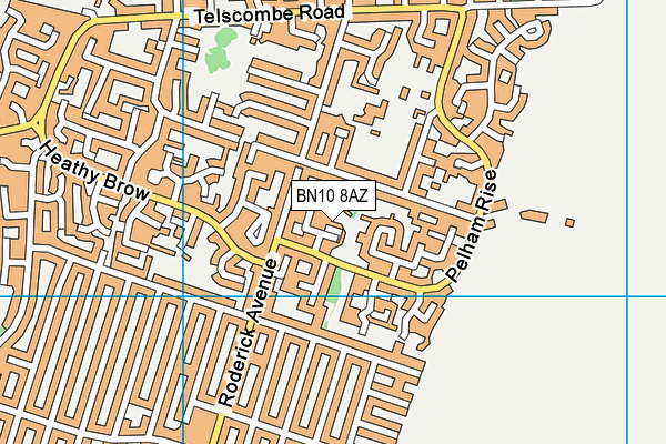 BN10 8AZ map - OS VectorMap District (Ordnance Survey)