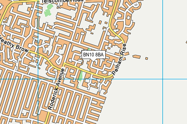 BN10 8BA map - OS VectorMap District (Ordnance Survey)