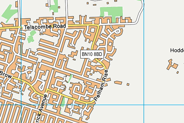 BN10 8BD map - OS VectorMap District (Ordnance Survey)