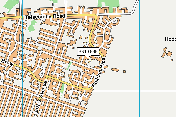 BN10 8BF map - OS VectorMap District (Ordnance Survey)