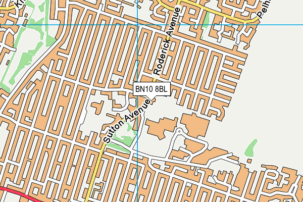 BN10 8BL map - OS VectorMap District (Ordnance Survey)