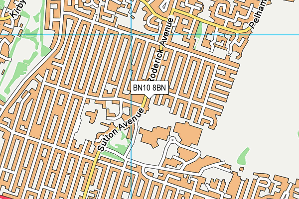 BN10 8BN map - OS VectorMap District (Ordnance Survey)