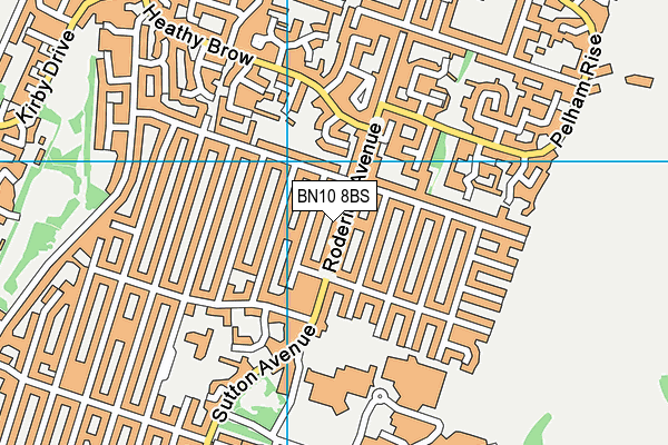 BN10 8BS map - OS VectorMap District (Ordnance Survey)