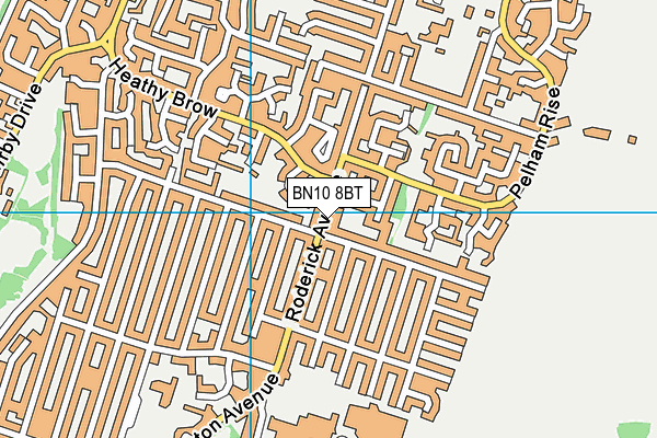 BN10 8BT map - OS VectorMap District (Ordnance Survey)