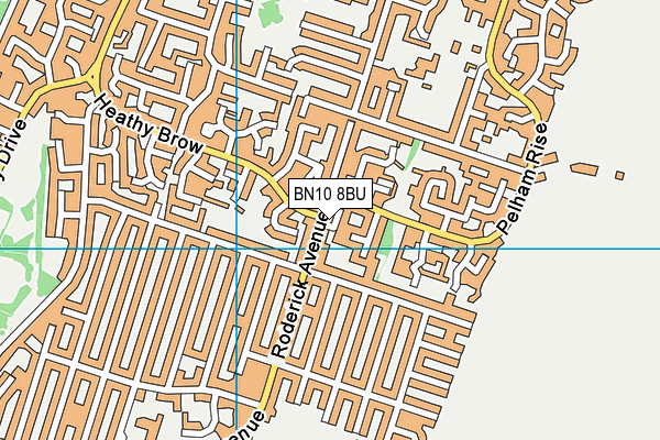 BN10 8BU map - OS VectorMap District (Ordnance Survey)