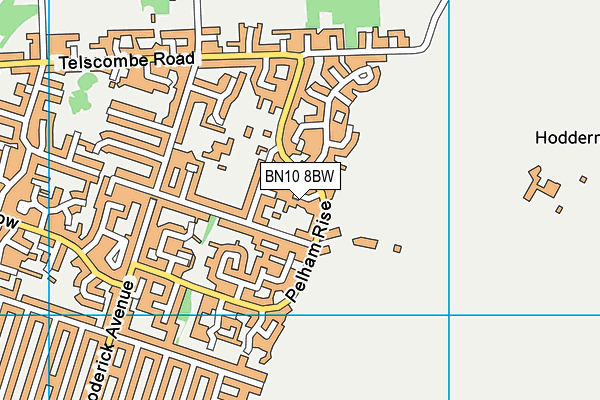 BN10 8BW map - OS VectorMap District (Ordnance Survey)