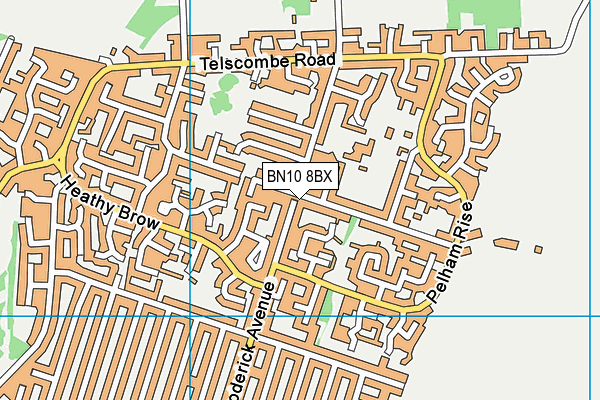 BN10 8BX map - OS VectorMap District (Ordnance Survey)