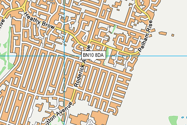 BN10 8DA map - OS VectorMap District (Ordnance Survey)