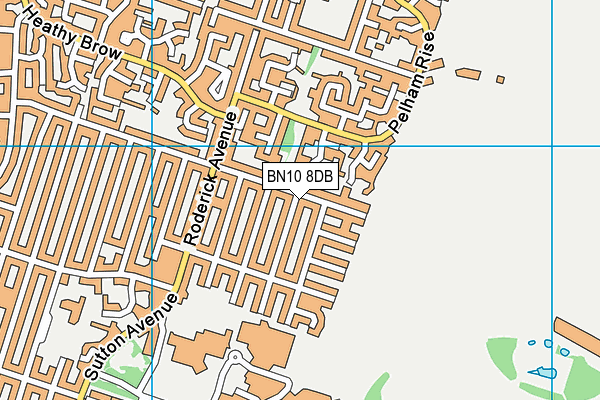 BN10 8DB map - OS VectorMap District (Ordnance Survey)