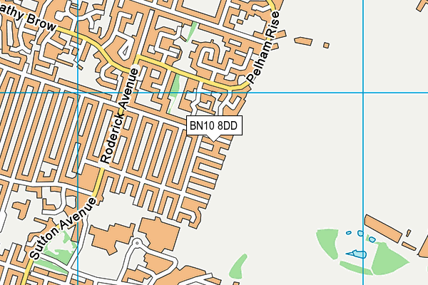 BN10 8DD map - OS VectorMap District (Ordnance Survey)
