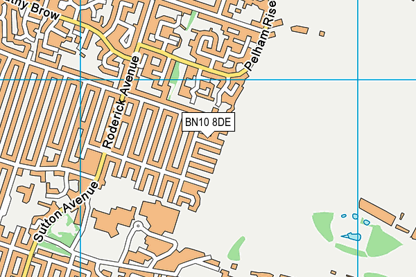 BN10 8DE map - OS VectorMap District (Ordnance Survey)