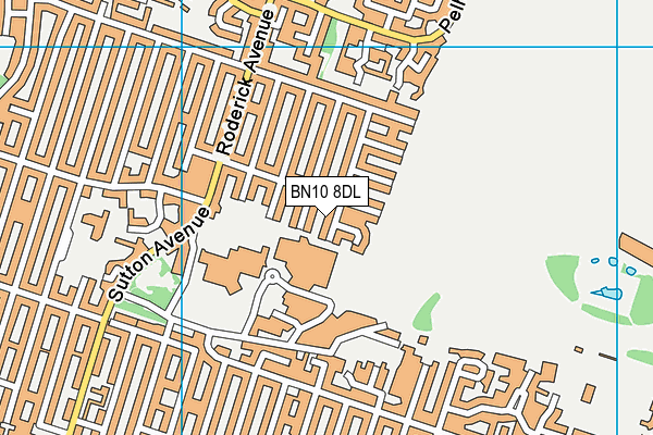BN10 8DL map - OS VectorMap District (Ordnance Survey)