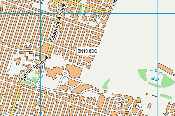 BN10 8DQ map - OS VectorMap District (Ordnance Survey)