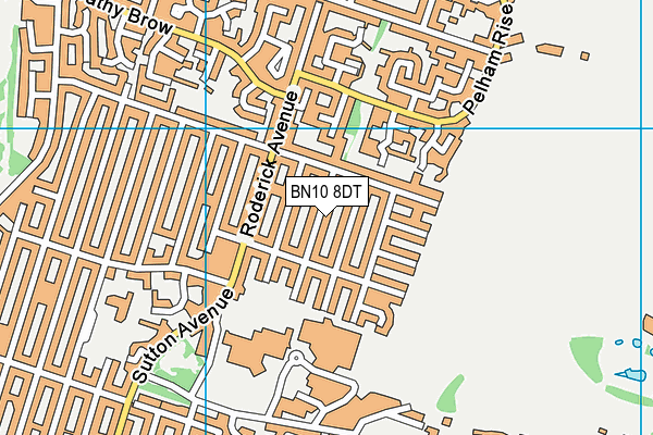 BN10 8DT map - OS VectorMap District (Ordnance Survey)