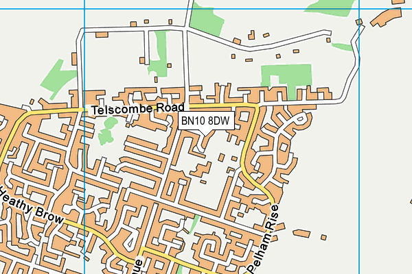 BN10 8DW map - OS VectorMap District (Ordnance Survey)