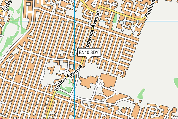 BN10 8DY map - OS VectorMap District (Ordnance Survey)