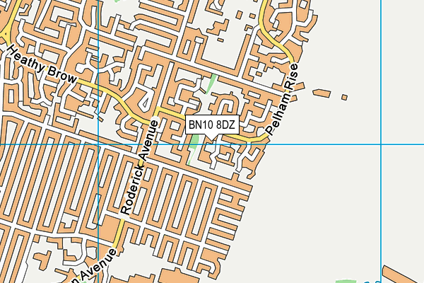 BN10 8DZ map - OS VectorMap District (Ordnance Survey)