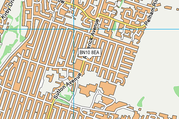 BN10 8EA map - OS VectorMap District (Ordnance Survey)