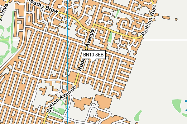 BN10 8EB map - OS VectorMap District (Ordnance Survey)