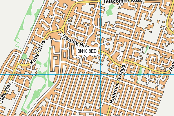BN10 8ED map - OS VectorMap District (Ordnance Survey)
