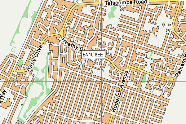 BN10 8EE map - OS VectorMap District (Ordnance Survey)