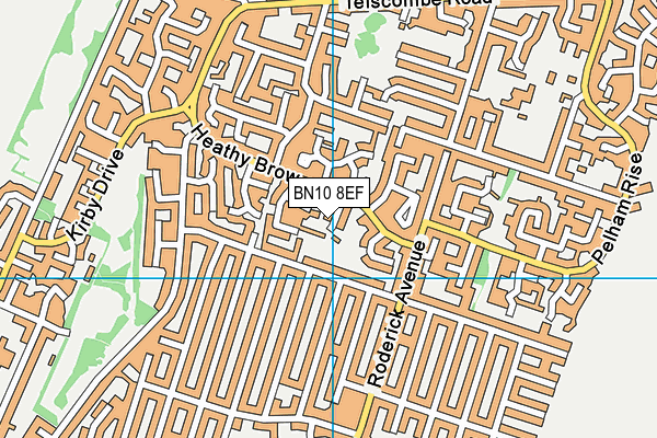 BN10 8EF map - OS VectorMap District (Ordnance Survey)