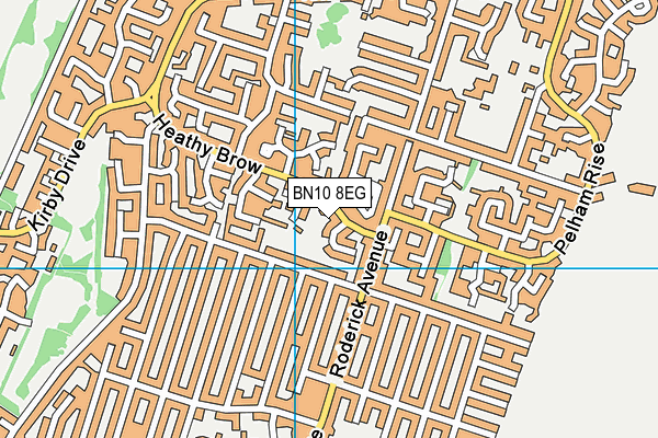 BN10 8EG map - OS VectorMap District (Ordnance Survey)