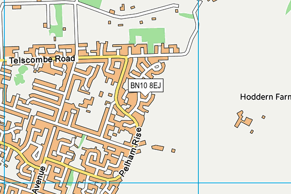 BN10 8EJ map - OS VectorMap District (Ordnance Survey)