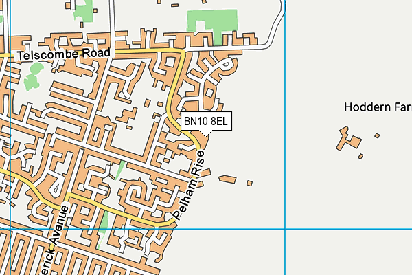 BN10 8EL map - OS VectorMap District (Ordnance Survey)