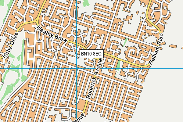 BN10 8EQ map - OS VectorMap District (Ordnance Survey)