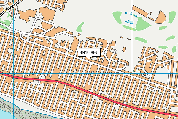 BN10 8EU map - OS VectorMap District (Ordnance Survey)
