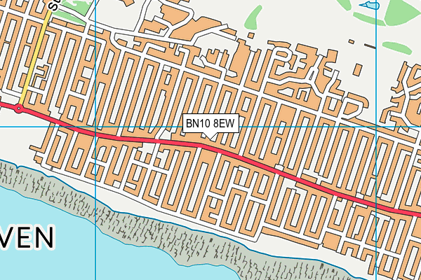 BN10 8EW map - OS VectorMap District (Ordnance Survey)