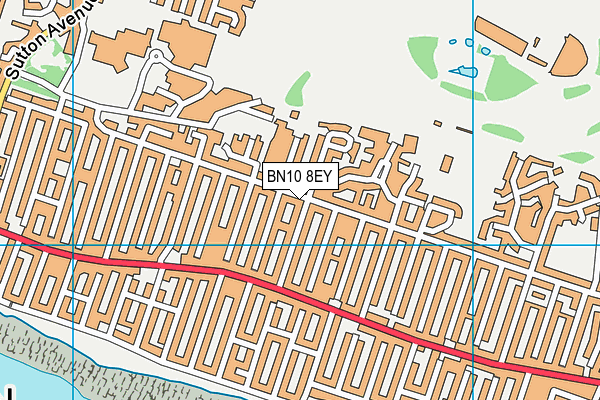 BN10 8EY map - OS VectorMap District (Ordnance Survey)