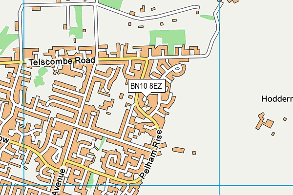BN10 8EZ map - OS VectorMap District (Ordnance Survey)