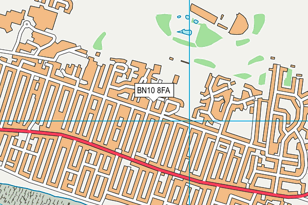 BN10 8FA map - OS VectorMap District (Ordnance Survey)
