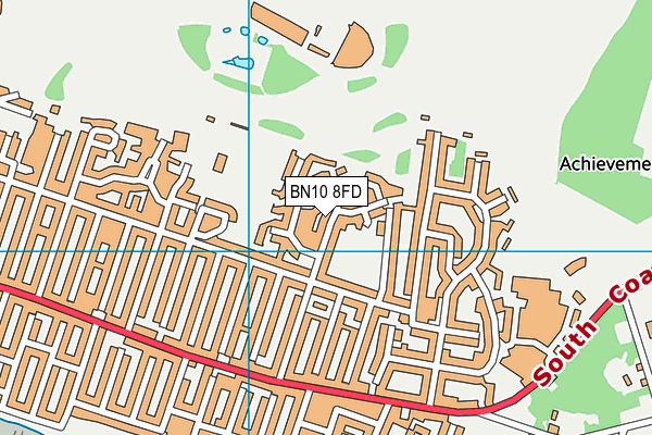 BN10 8FD map - OS VectorMap District (Ordnance Survey)